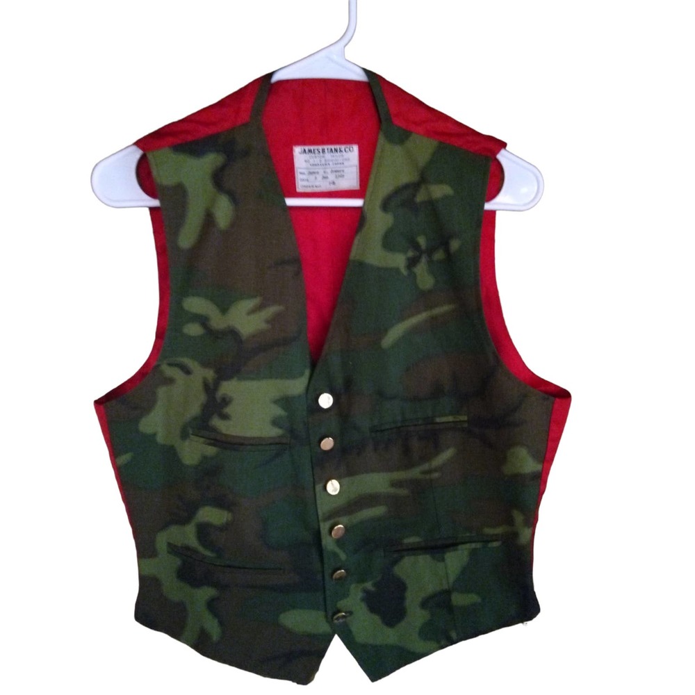 Rare Vintage 1969 Camo Custom Vest by James B. Tan & Co, Japan